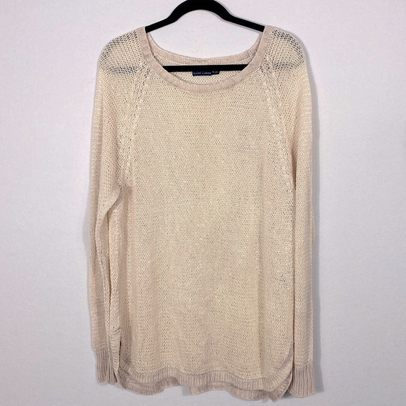 Polo Ralph Lauren Women Linen Sweater; beige/pink open-weave w/boat neckline XL - Picture 13 of 13
